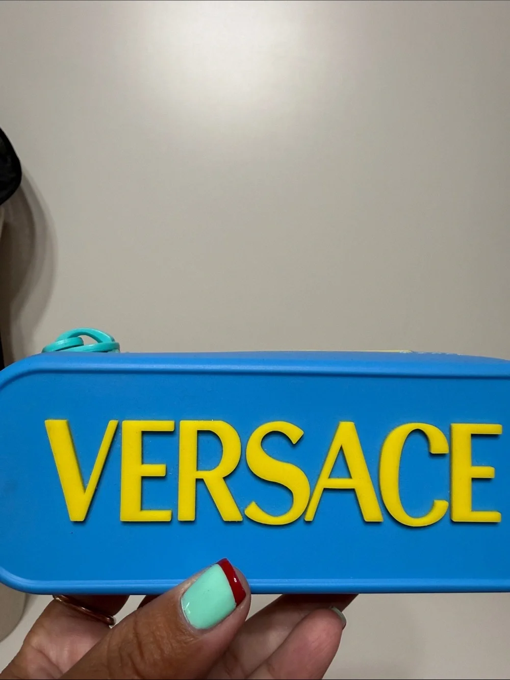 Versace Kids Biggie Blue Silicone Glasses Case Only